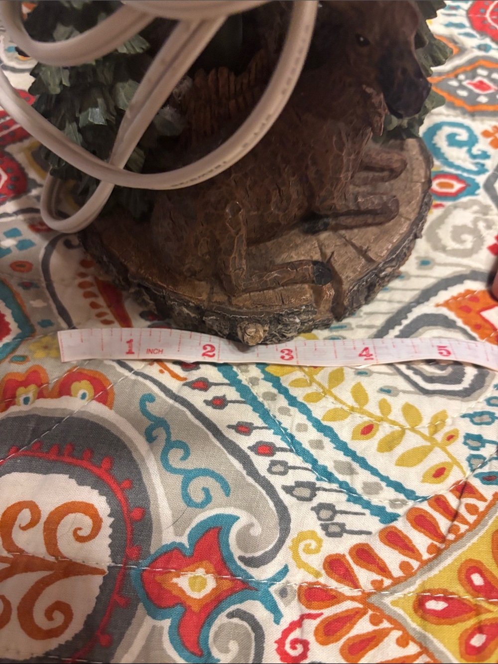 Rustic Moose Table Lamp - Brown and Green Accent - Picture 8 of 10
